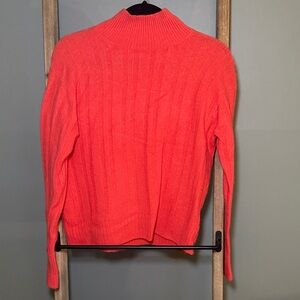 J. Crew Bright Coral Turtleneck Sweater